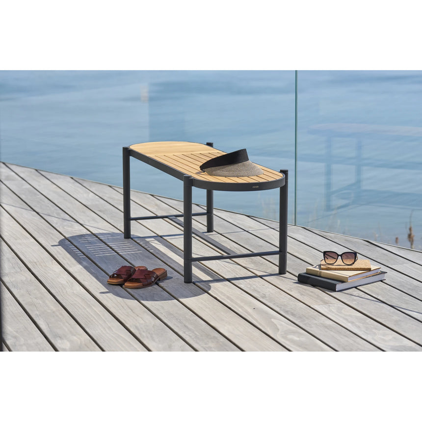 mindo 117 - Outdoor Sitzbank mit Schale aus Teak und Aluminium 180 cm - ZEN ZONE Furniture