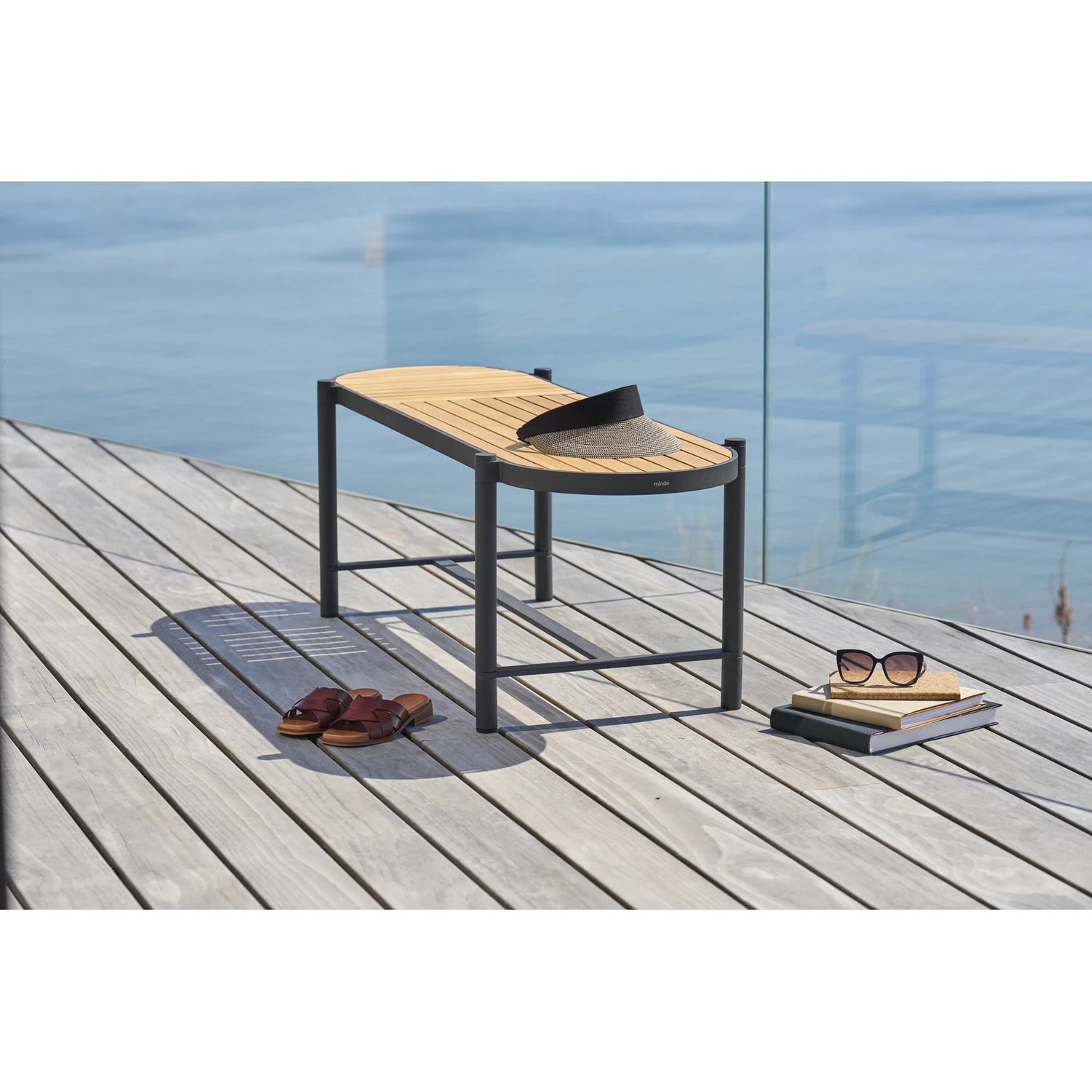 mindo 117 - Outdoor Sitzbank aus Teak und Aluminium 140 cm - ZEN ZONE Furniture