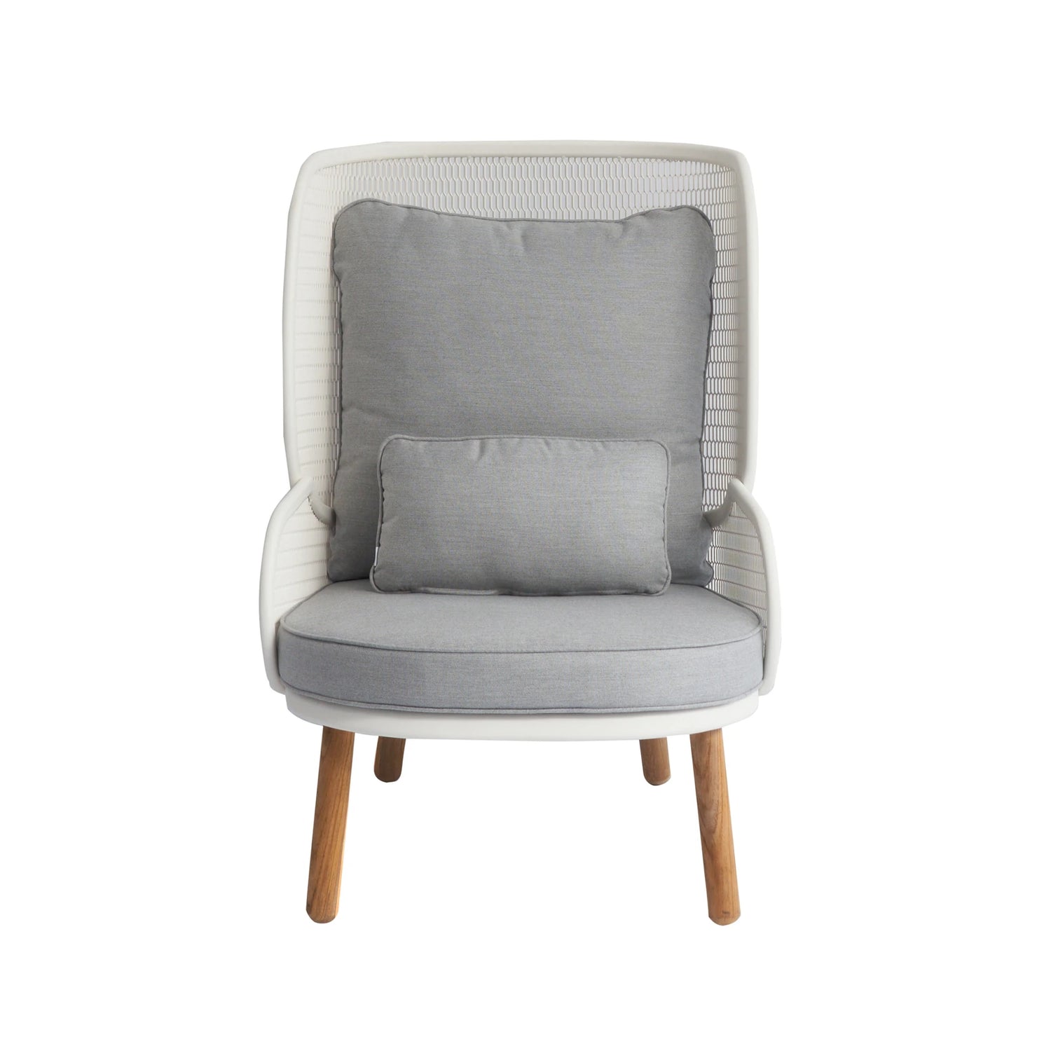 mindo 118 - High back Loungesessel aus Acrylstoff und Teak - ZEN ZONE Furniture