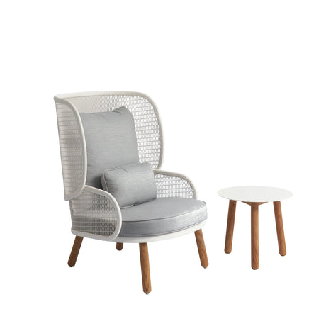 mindo 118 - High back Loungesessel aus Acrylstoff und Teak - ZEN ZONE Furniture