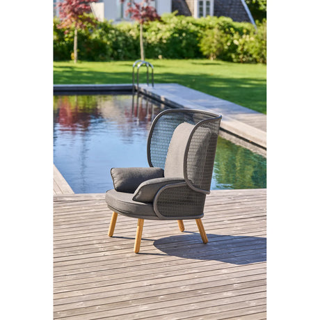 mindo 118 - High back Loungesessel aus Acrylstoff und Teak - ZEN ZONE Furniture