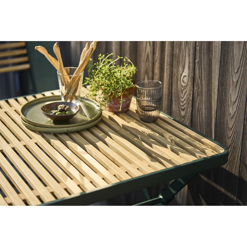 mindo 121 - Klappbarer Outdoor Tisch aus Aluminium und Bambus 75x75cm - ZEN ZONE Furniture