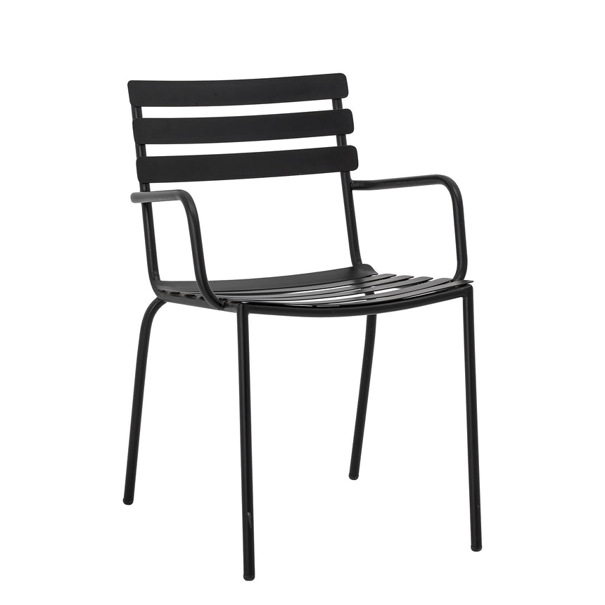 Monsi Gartenstuhl, Schwarz, Verzinktes Metall - ZEN ZONE Furniture