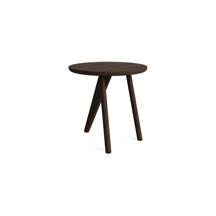 Beistelltisch Fin aus Massivholz Eiche in Dark Smoked, 40×40x40 cm – Bild 1