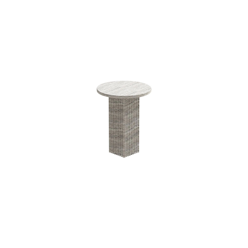 Beistelltisch SoHo aus Travertin in Natur, 40×40×50 cm – Bild 1