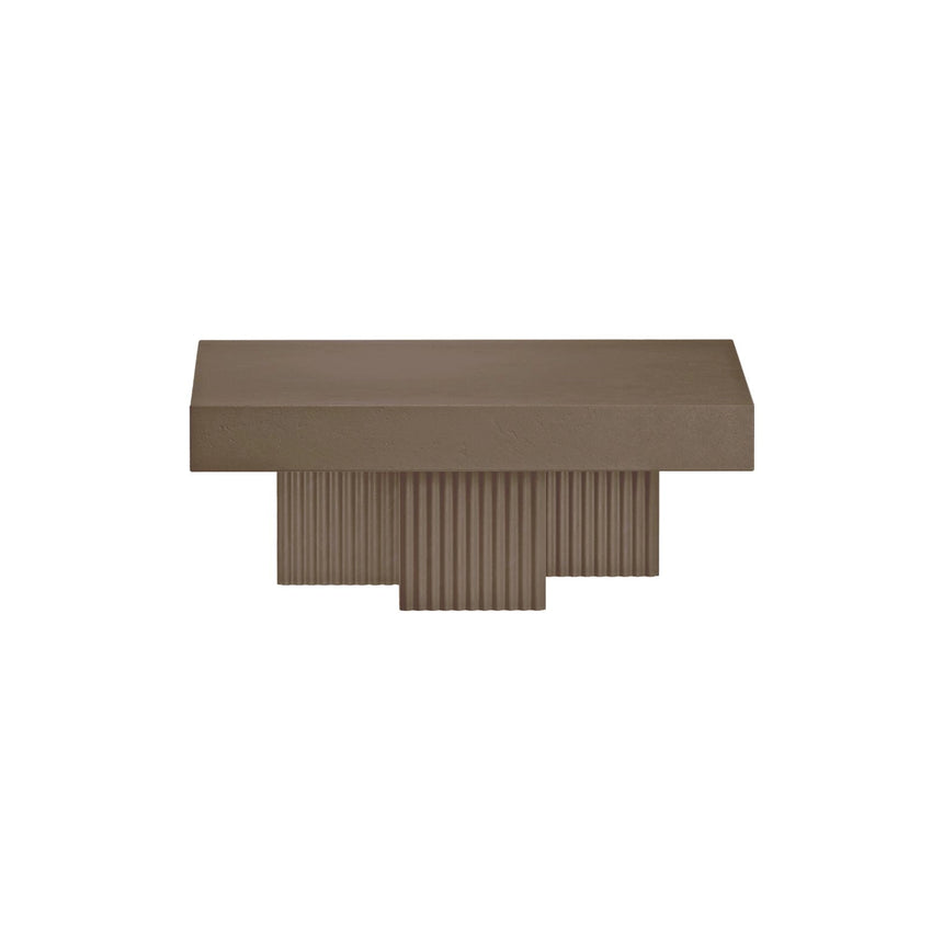 Couchtisch Gear aus Beton, quadratisch, in Clay, 100×100×39 cm – Bild 1
