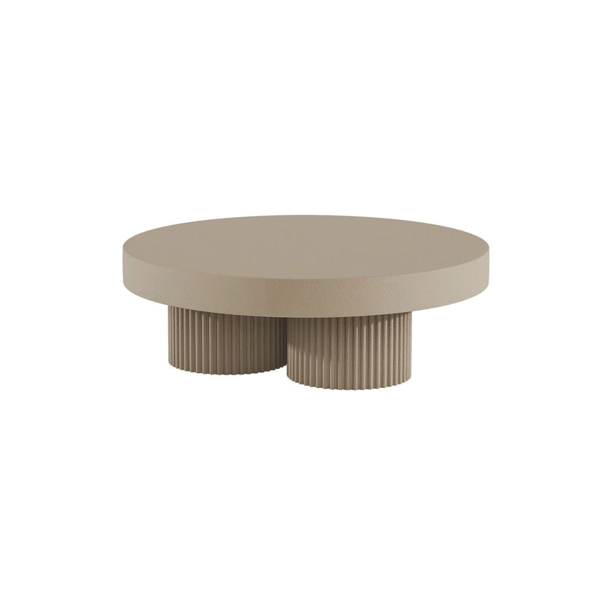 Couchtisch Gear aus Beton, rund, in Chai, 120×120×39 cm – Bild 1