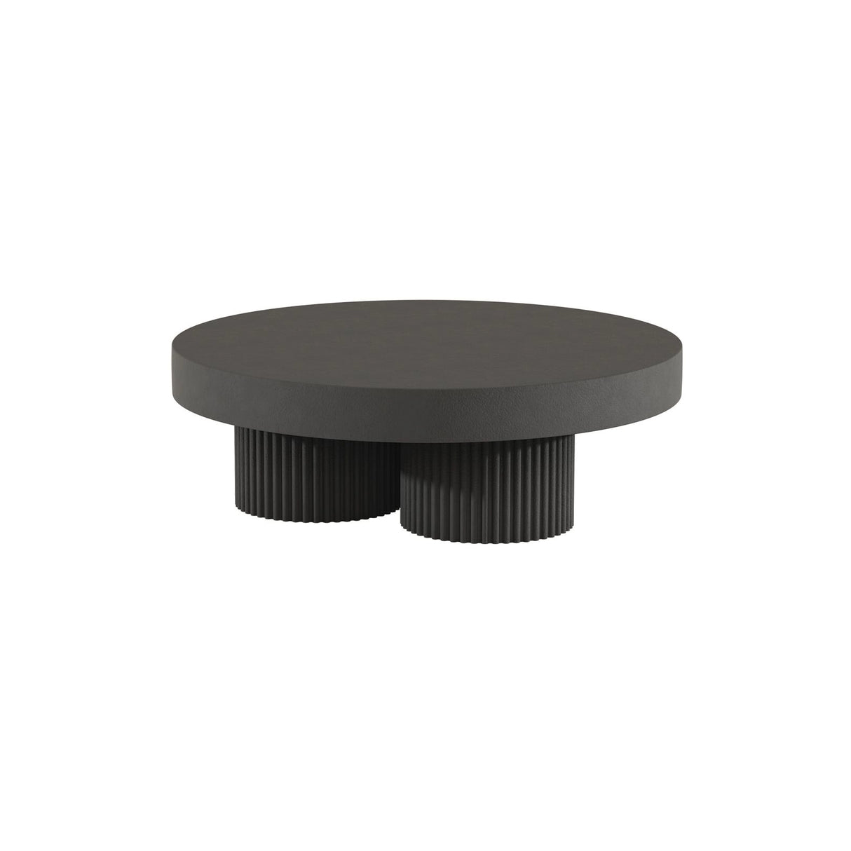 Couchtisch Gear aus Beton, rund, in Earth, 120×120×39 cm – Bild 1