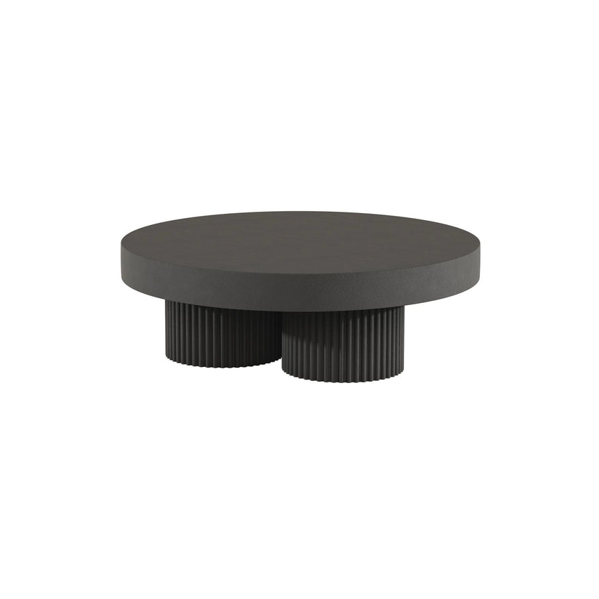 Couchtisch Gear aus Beton, rund, in Earth, 120×120×39 cm – Bild 1