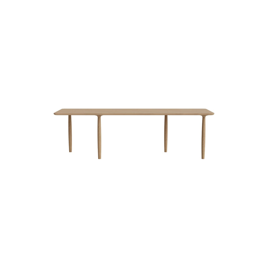 Esstisch Oku aus Eichenfurnier und Massivholz Eiche in Natural, 250×95×74 cm – Bild 1