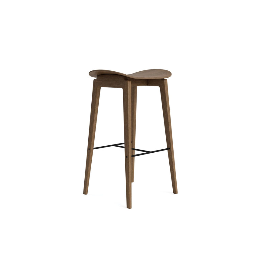 Hocker NY11 Counter aus Massivholz Eiche in Light Smoked, ungepolstert, 40×33,5×65 cm – Bild 1