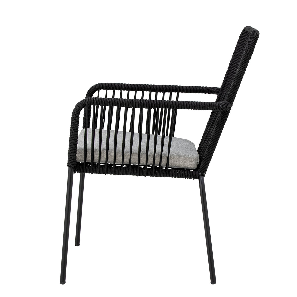 Santino Gartenstuhl, Schwarz, Metall - ZEN ZONE Furniture
