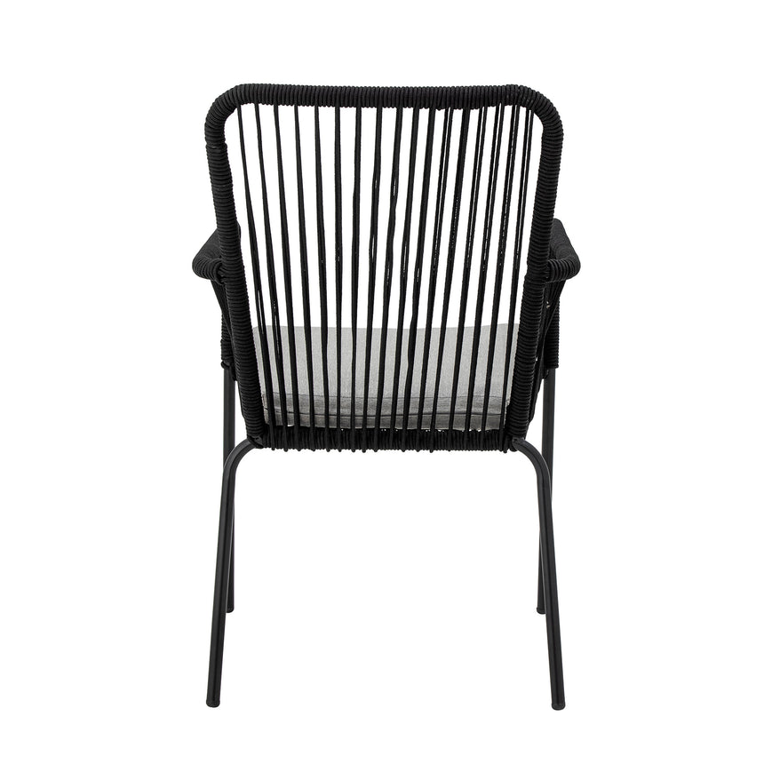 Santino Gartenstuhl, Schwarz, Metall - ZEN ZONE Furniture