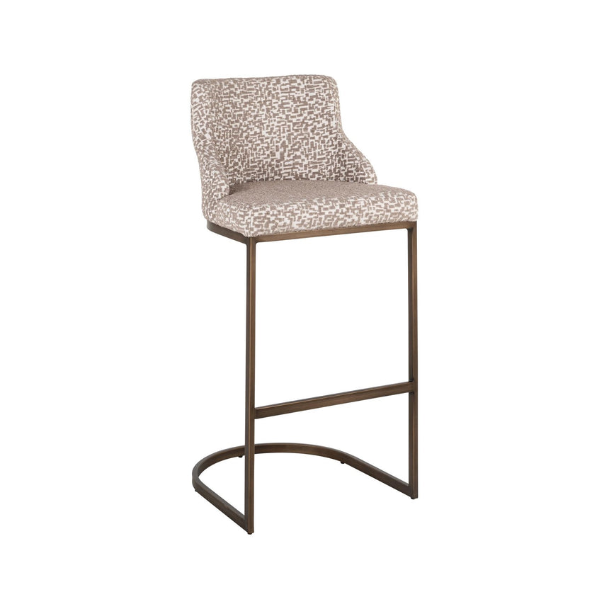 Barhocker Bolton in natural geo als 2er-Set, 48x48x103 cm von Richmond Interiors – Bild 3
