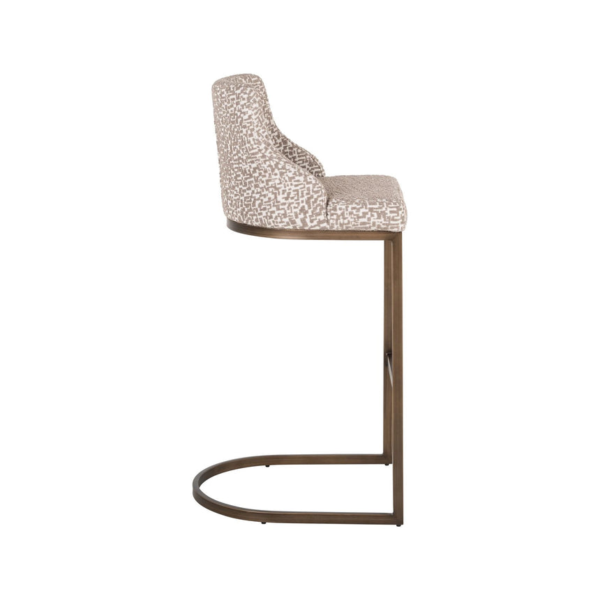 Barhocker Bolton in natural geo als 2er-Set, 48x48x103 cm von Richmond Interiors – Bild 5