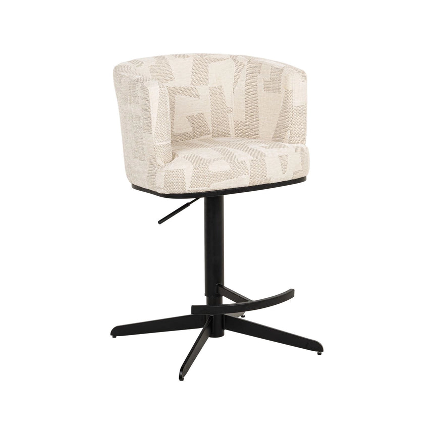 Barhocker Cheyenne in beige graffic, drehbar, 56x53x92 cm von Richmond Interiors – Bild 9