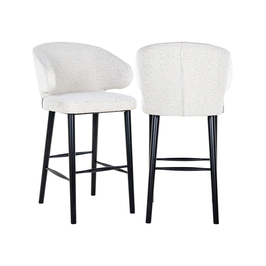 Barhocker Indigo in white bouclé, 62x66x111 cm von Richmond Interiors – Bild 1