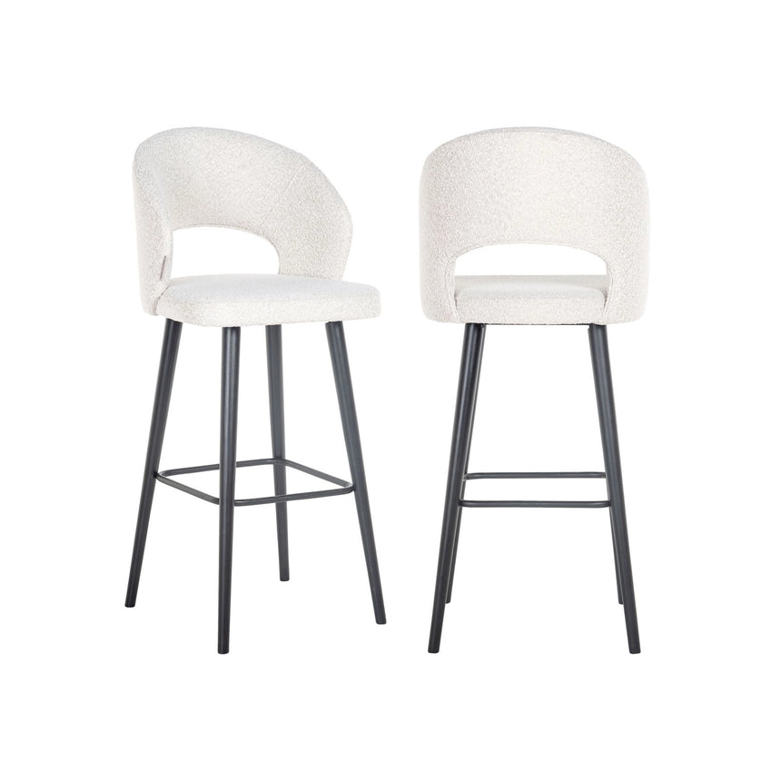 Barhocker Savoy in white bouclé, 50x57x113 cm von Richmond Interiors – Bild 1