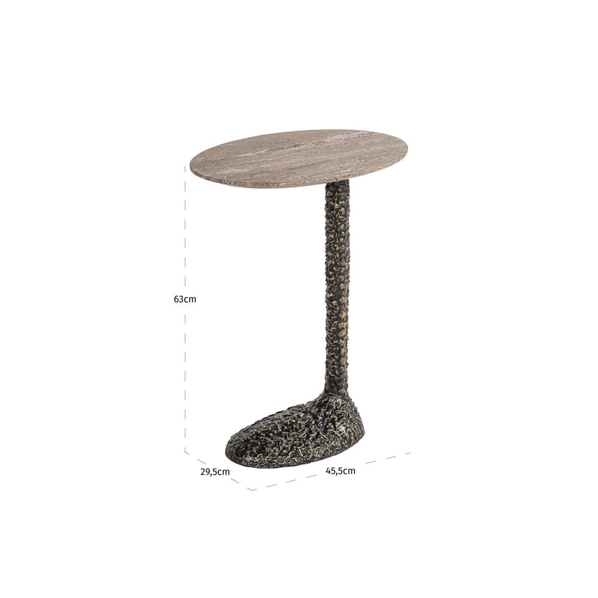 Beistelltisch Arosa in braun, 45,5x29,5x63 cm von Richmond Interiors – Produktbild 5