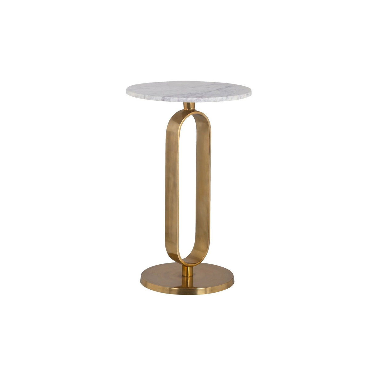Beistelltisch Celine aus Banswara-Marmor in brushed gold, 40x40x61 cm von Richmond Interiors – Produktbild 1