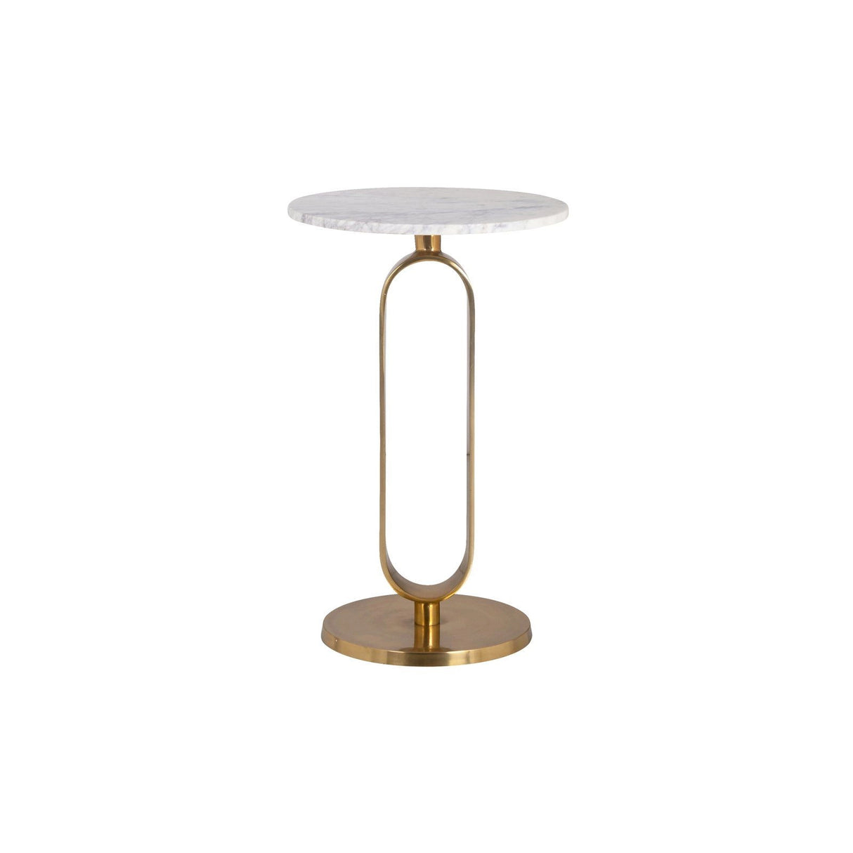 Beistelltisch Celine aus Banswara-Marmor in brushed gold, 40x40x61 cm von Richmond Interiors – Produktbild 4