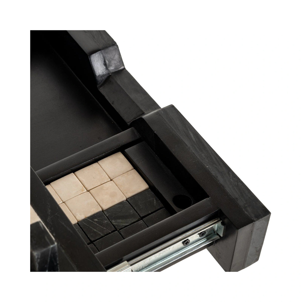 Beistelltisch Davos aus Dyna-Marmor in schwarz, 44x44x62 cm von Richmond Interiors – Produktbild 10