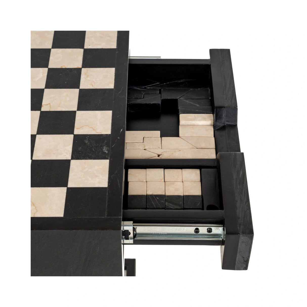 Beistelltisch Davos aus Dyna-Marmor in schwarz, 44x44x62 cm von Richmond Interiors – Produktbild 11