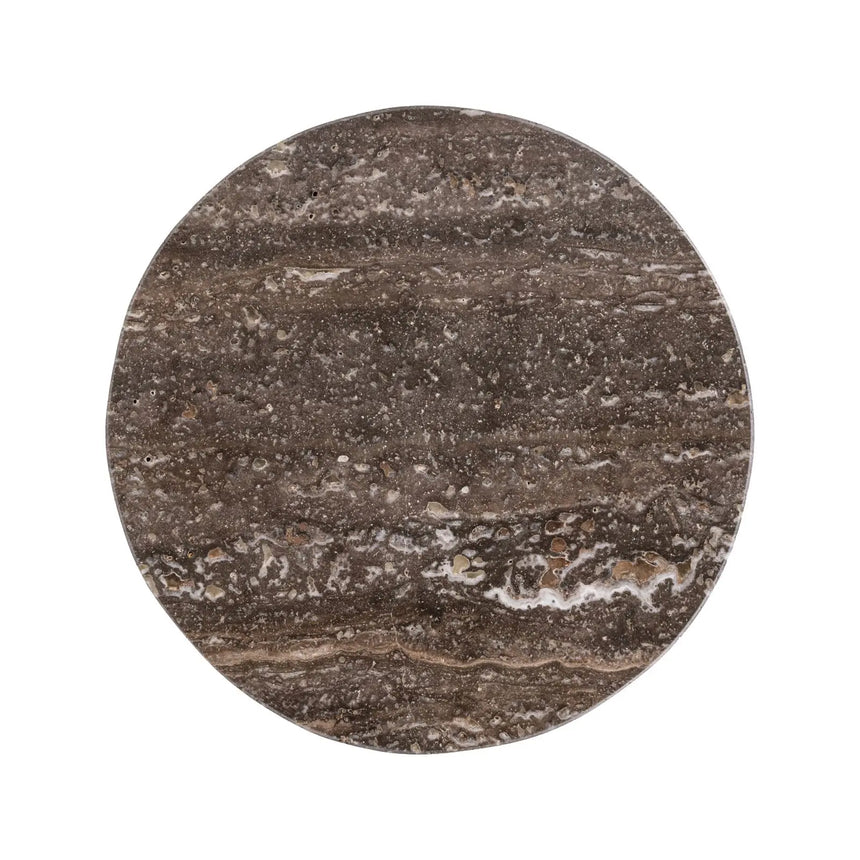 Beistelltisch Eldora aus Aluminium und Travertin in bronze, 25x25x53 cm von Richmond Interiors – Bild 5