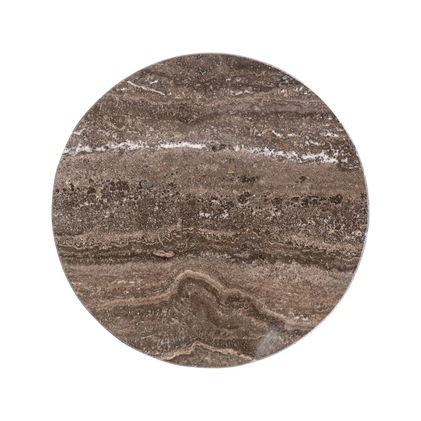 Beistelltisch Eldora aus Aluminium und Travertin in bronze, 30x30x63 cm von Richmond Interiors – Bild 5