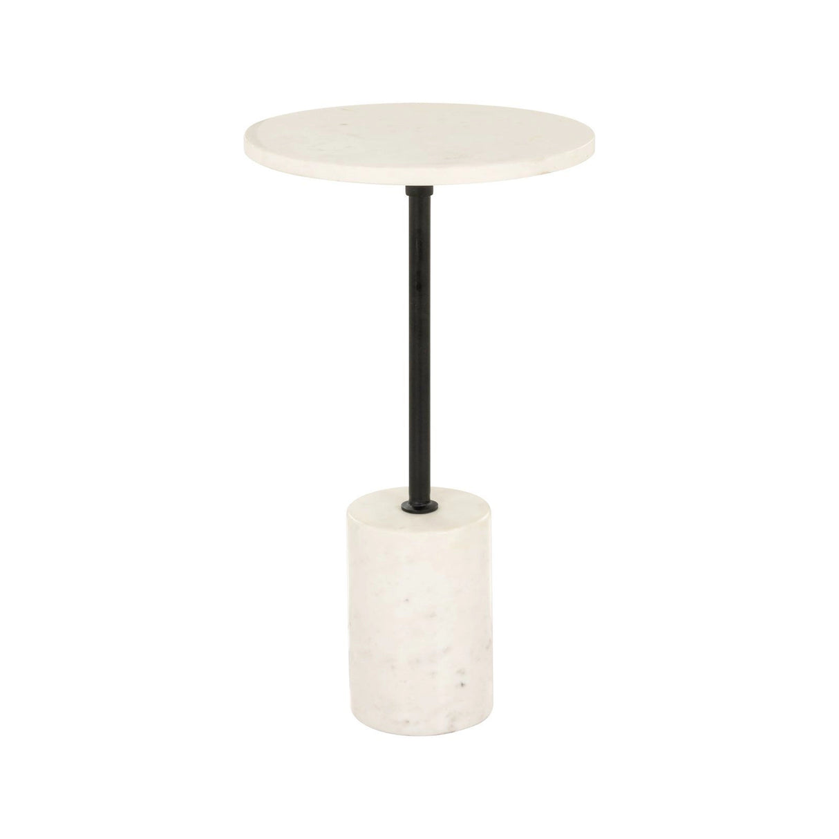 Beistelltisch Misty aus Marmor in weiß, 30x30x52 cm von Richmond Interiors – Produktbild 1