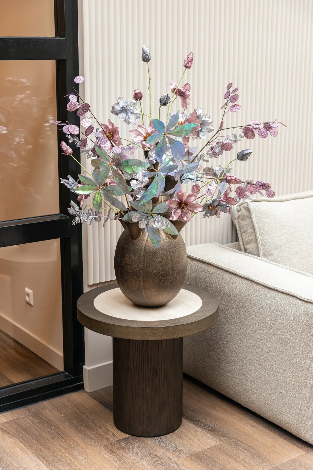 Beistelltisch Nando aus Eichenfurnier in braun, 60x60x55 cm von Richmond Interiors – Produktbild 4