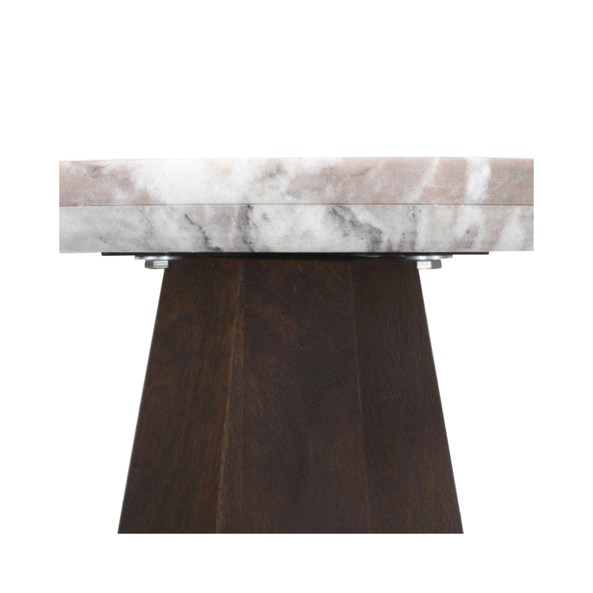 Beistelltisch Oberoy aus Toronto-Marmor und Mangoholz in Blush beige, 45x45x56 cm von Richmond Interiors – Produktbild 11