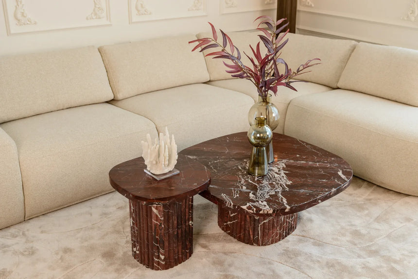 Beistelltisch Orchid in burgunderrot, 46x46x46 cm von Richmond Interiors – Bild 8