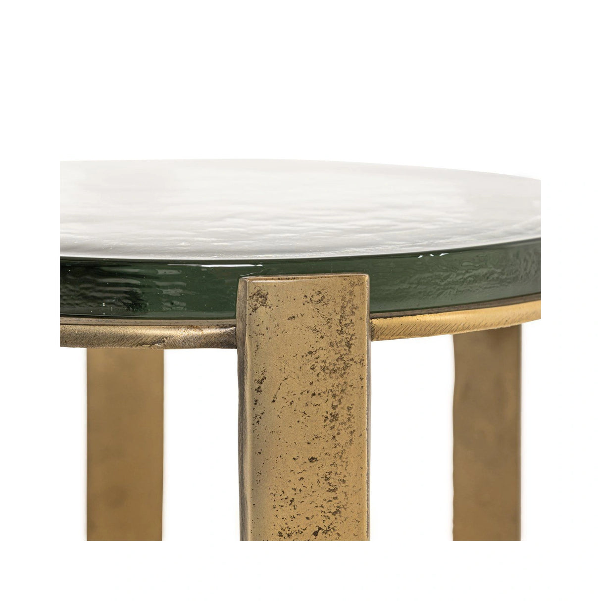 Beistelltisch Rixo mit Glas in gold, 37x37x52 cm von Richmond Interiors – Produktbild 4