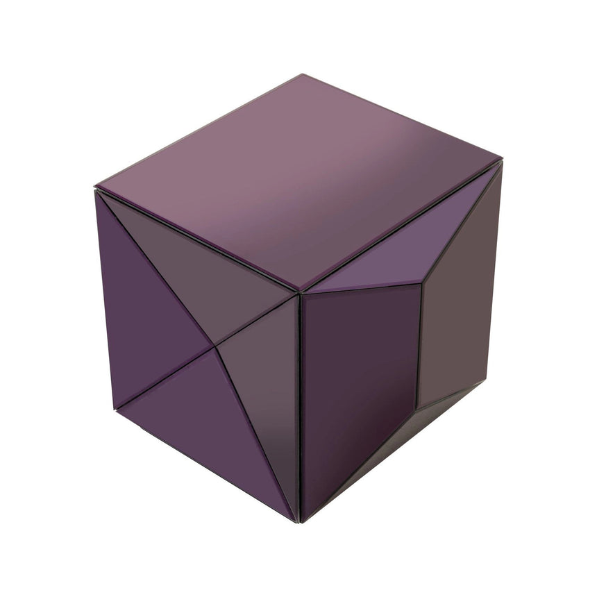Beistelltisch Shifra aus Spiegelglas in lila, 39,5x39,5x40 cm von Richmond Interiors – Bild 5