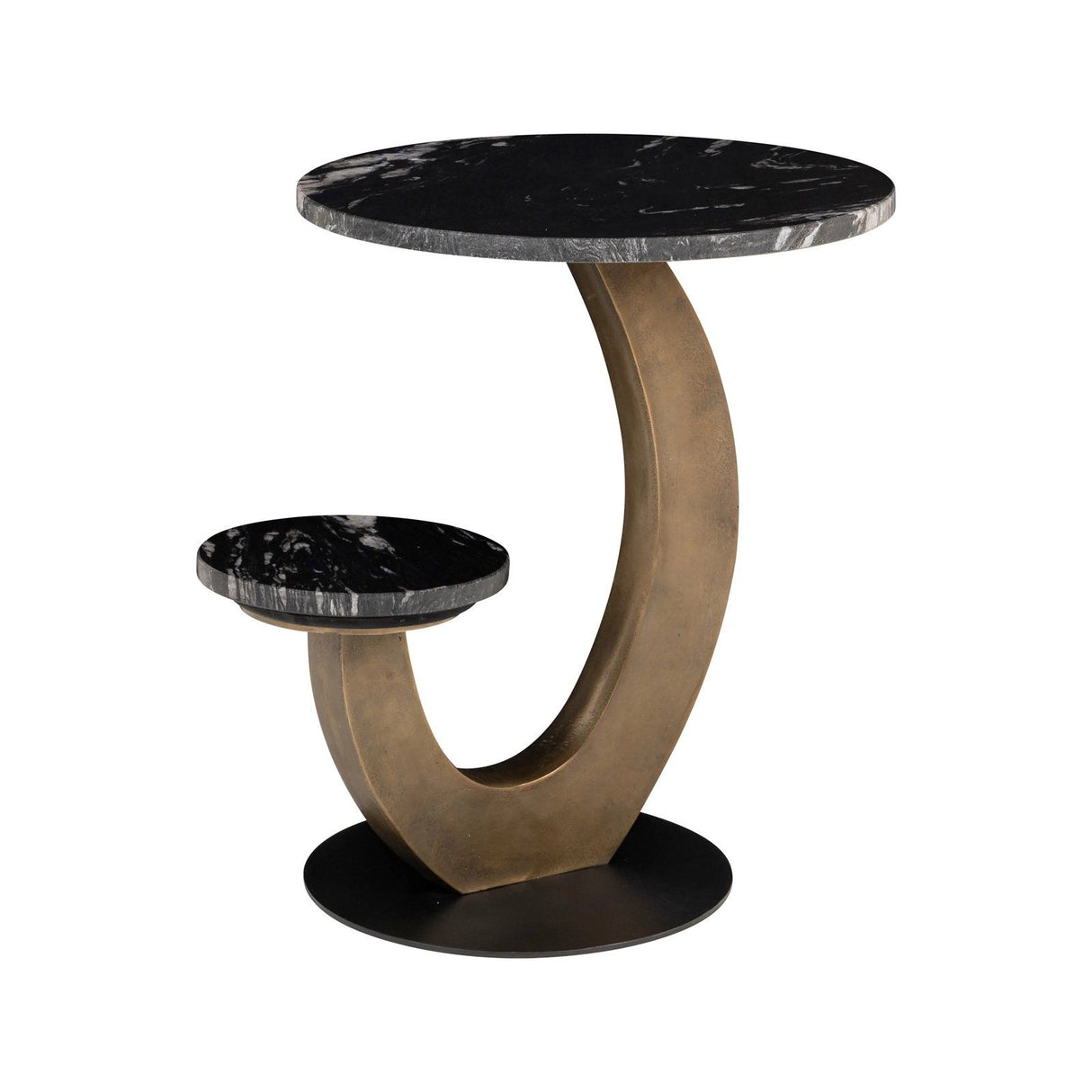 Beistelltisch Tibby aus Atlanta-Marmor in schwarz, 58x50x57,5 von Richmond Interiors – Produktbild 1