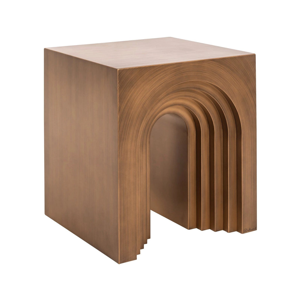 Beistelltisch Vevey in brushed gold, 50x50x55,5 cm von Richmond Interiors – Produktbild 1