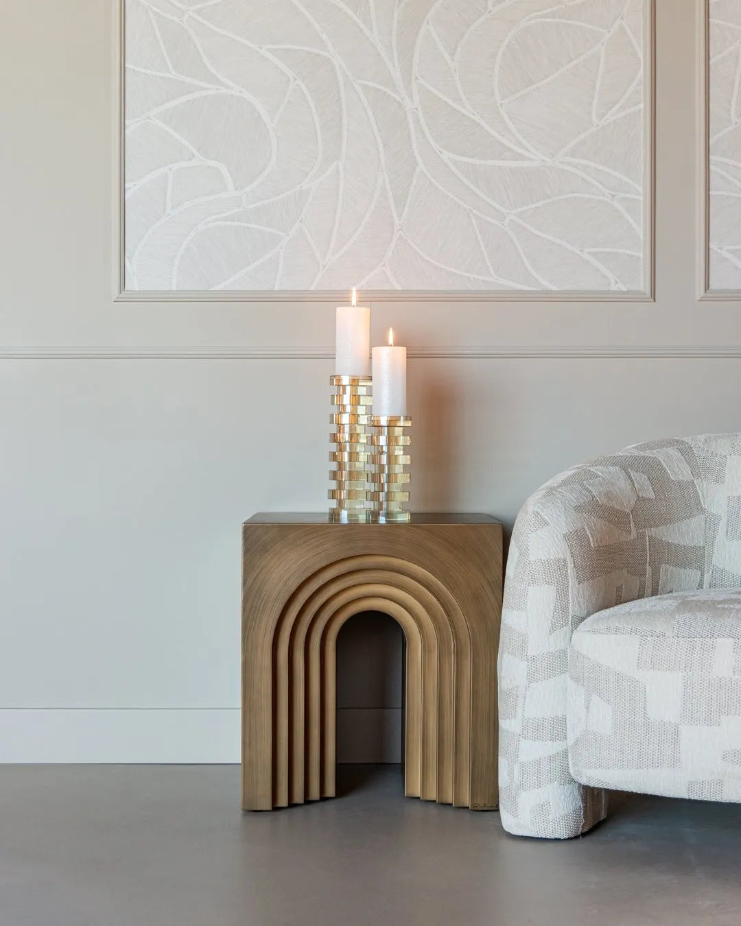 Beistelltisch Vevey in brushed gold, 50x50x55,5 cm von Richmond Interiors – Produktbild 5