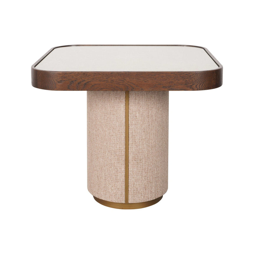 Beistelltisch Willox mit Glas in braun, 55x55x48 cm von Richmond Interiors – Produktbild 1