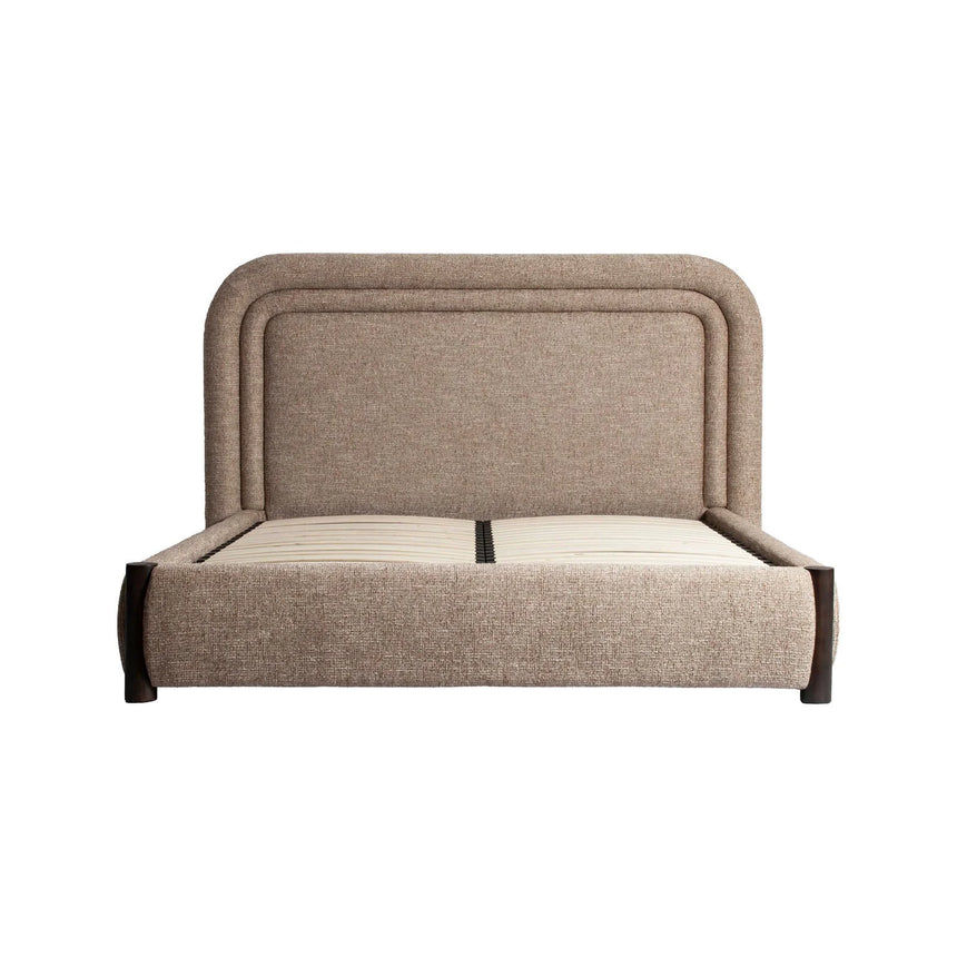 Bett Citadel in sand tweed für Matratzen im Format 160x200, ohne Matratze, 204x225x125 cm von Richmond Interiors – Bild 4
