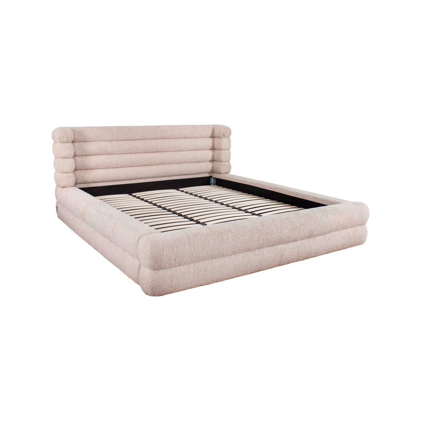Bett Obidis mit Stauraum in natural linear für Matratzen 180x210 cm, ohne Matratze, 219x245x101 cm von Richmond Interiors – Bild 3