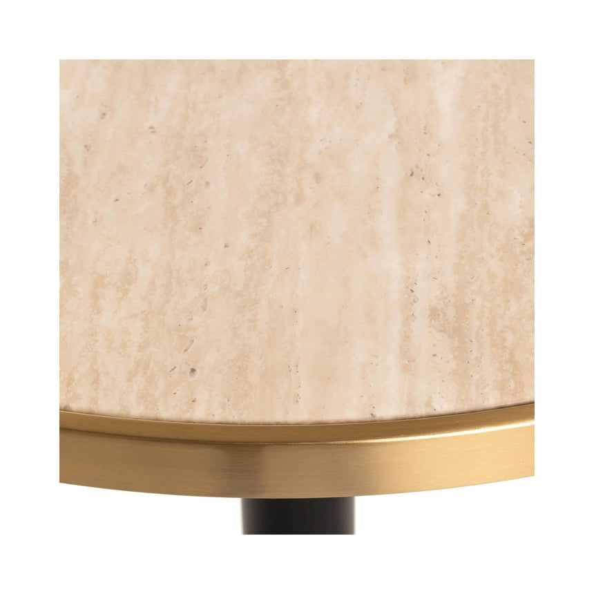 Bistrotisch Brazza aus Edelstahl und Marmorimitat in beige, 80x80x75 cm von Richmond Interiors – Bild 3