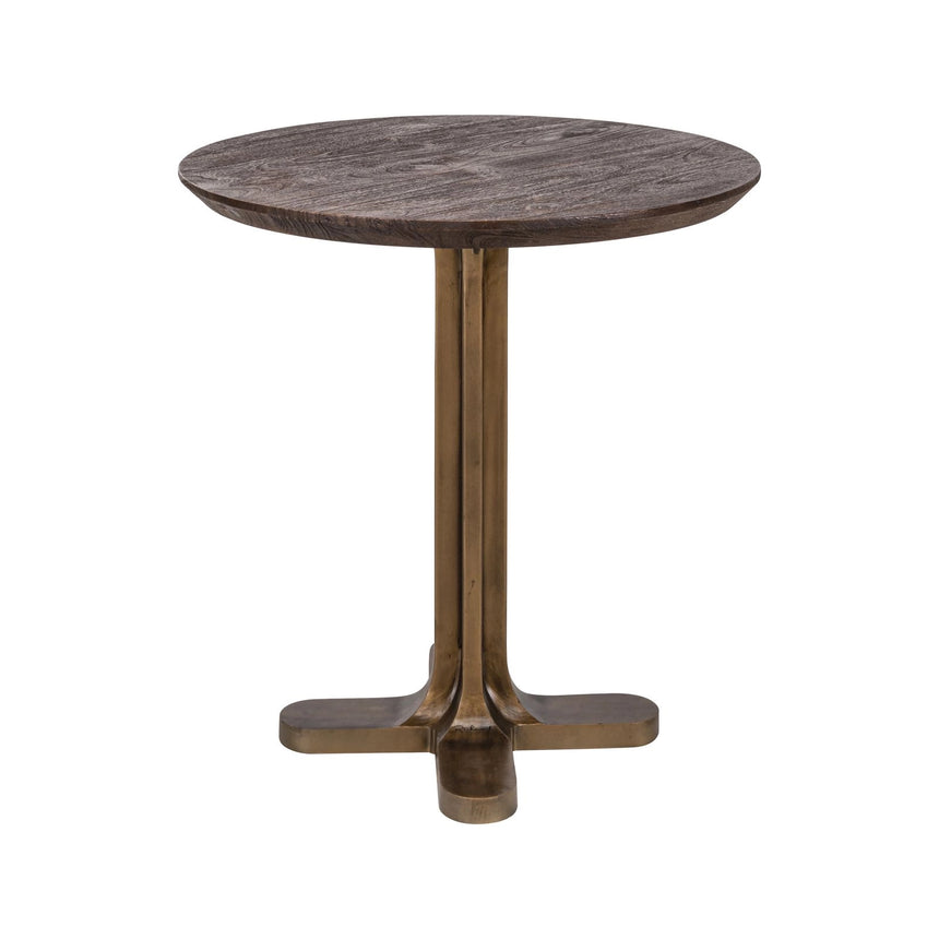 Bistrotisch Revelin aus Metall und Mangoholz in dunkelbraun, 75x75x77 cm von Richmond Interiors – Bild 2