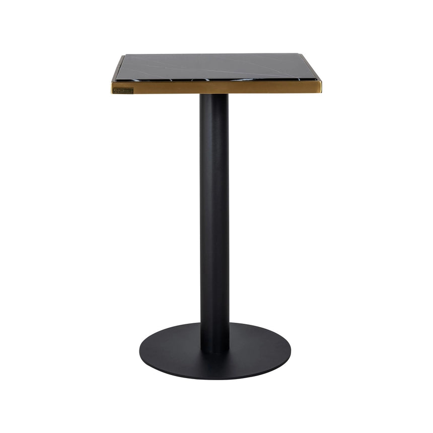 Bistrotisch Zenza mit Marmorimitat in schwarz/gold, 50x50x76 cm von Richmond Interiors – Bild 2