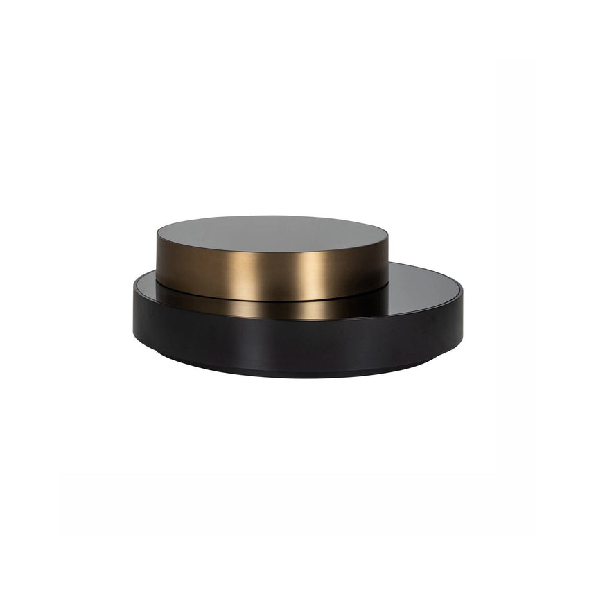 Couchtisch Alexander Jones (Slice) in schwarz/gold, 112x112x35 cm von Richmond Interiors – Produktbild 2