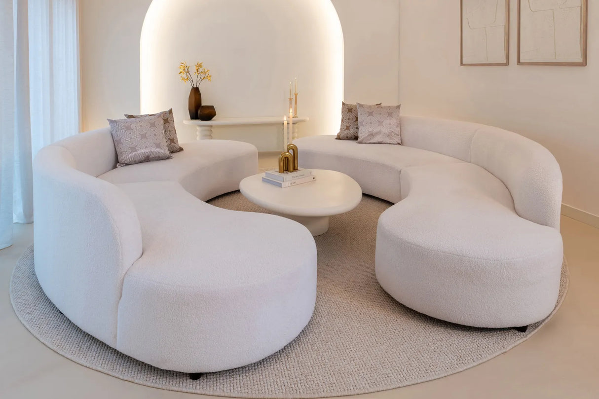 Couchtisch Bloomstone in weiß, 110x90x35 cm von Richmond Interiors – Produktbild 4