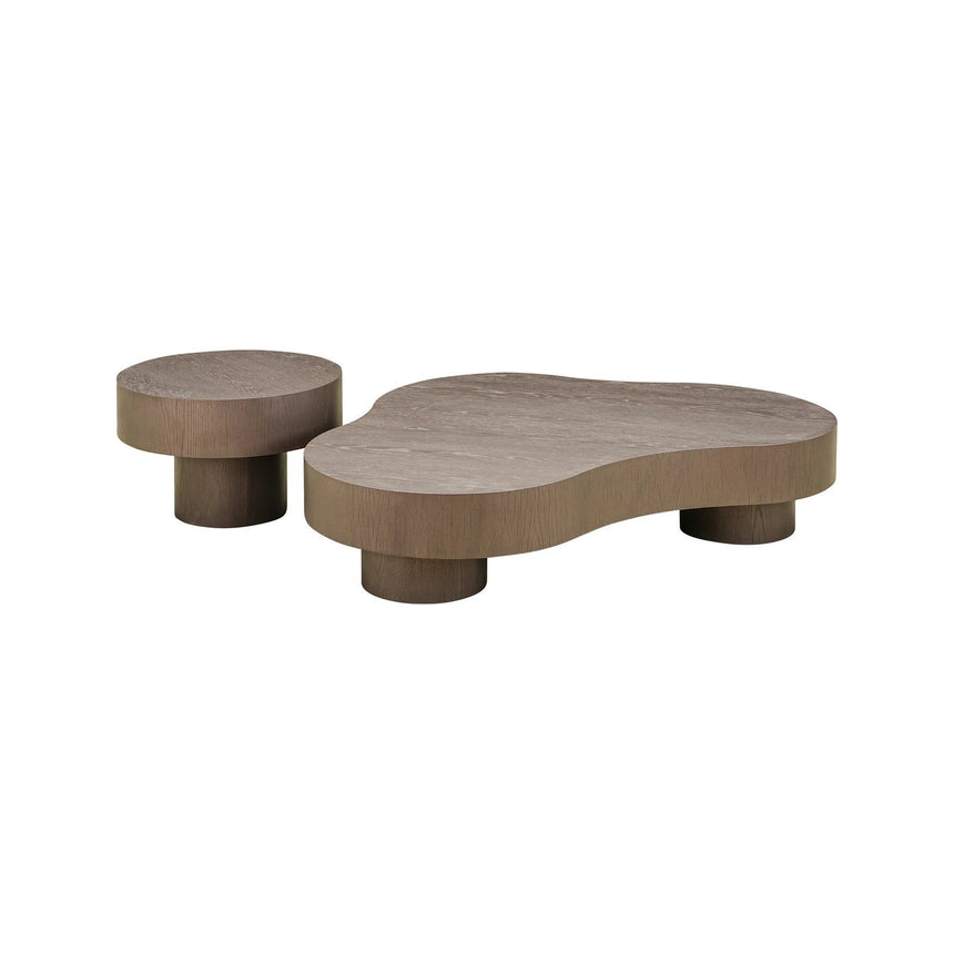 Couchtisch Bogor aus Eichenfurnier in braun 2er-Set, 142,4x103x30 cm von Richmond Interiors – Produktbild 1