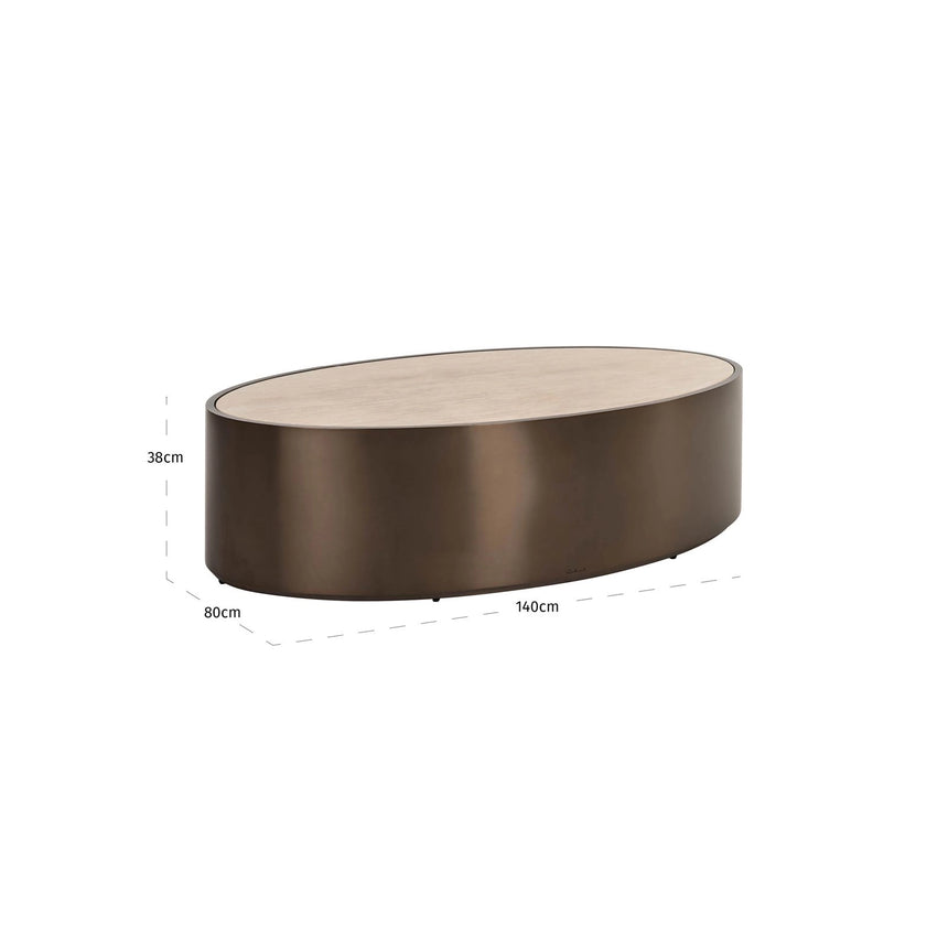 Couchtisch Bonanza in Kupfer, 140x80x38 cm von Richmond Interiors – Produktbild 5