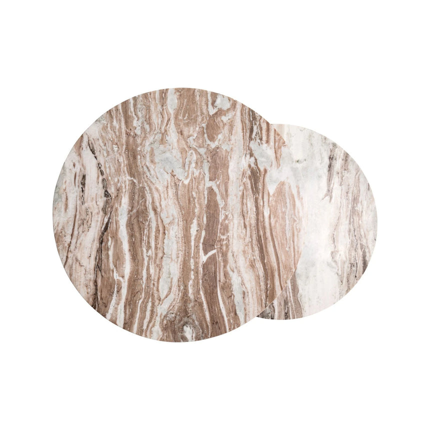 Couchtisch Bottega aus Toronto-Marmor und Eisen in blush beige als 2er-Set, 85x85x40 cm von Richmond Interiors – Bild 4