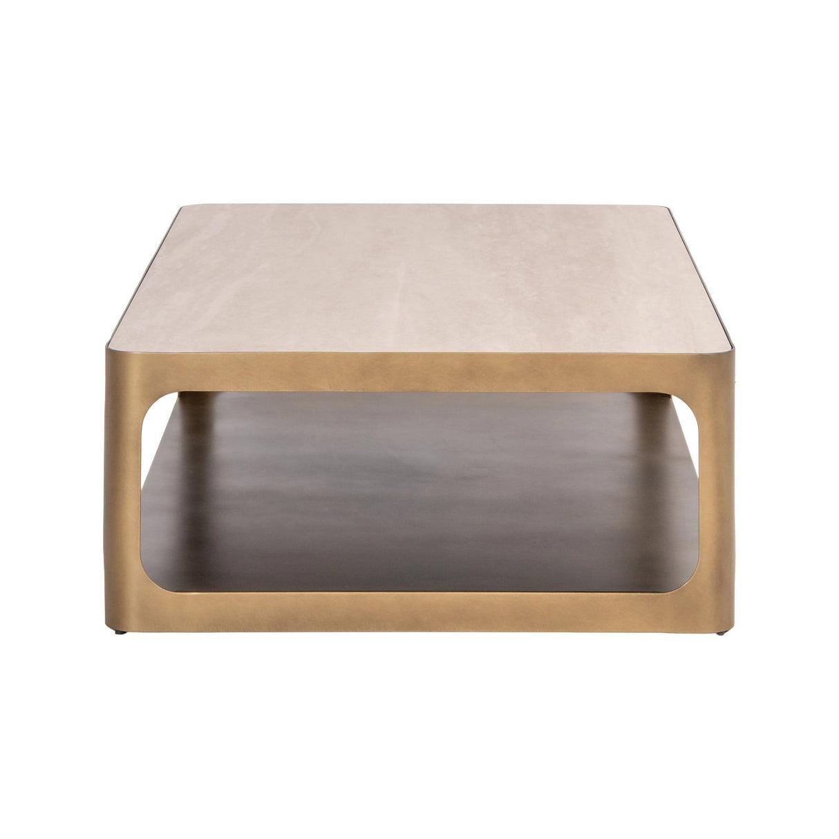 Couchtisch Claridge mit Glas in beige, 130x80x35 cm von Richmond Interiors – Produktbild 4